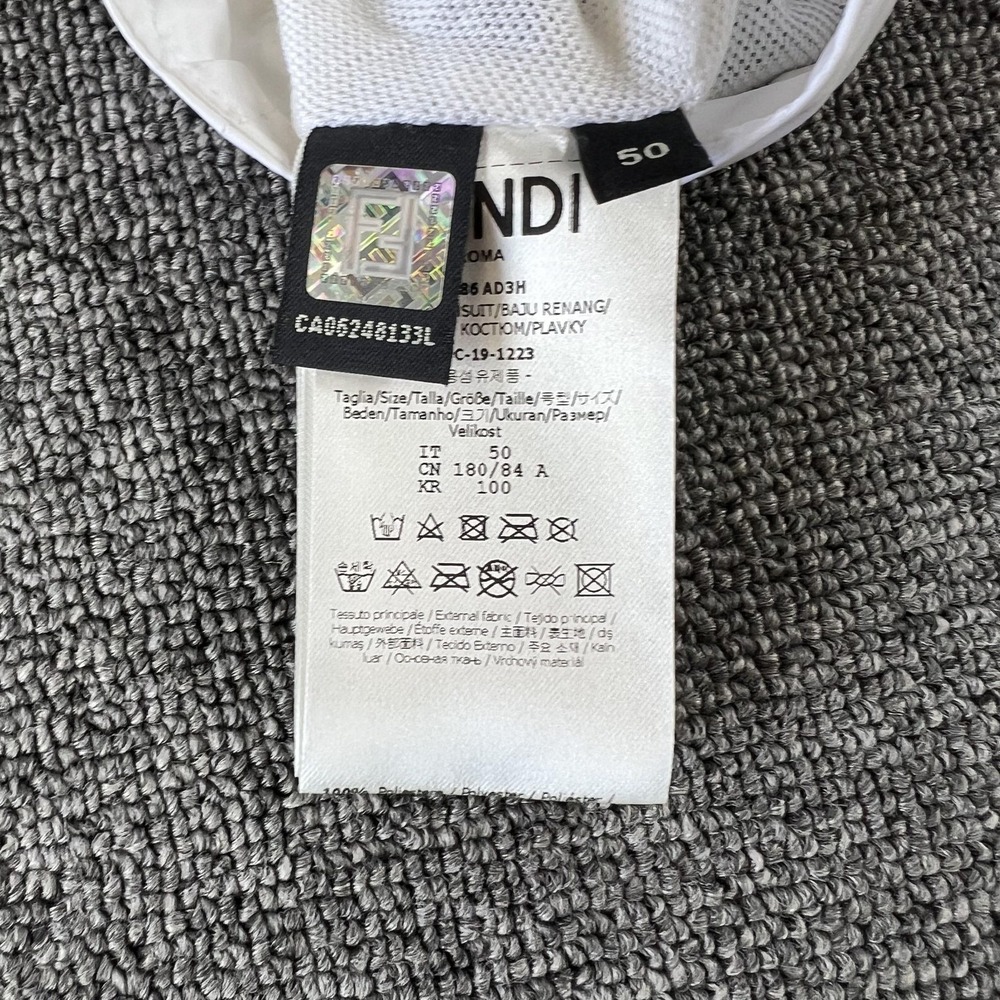 Fendi Swim Trunks Mens IT 50 Multi Camo Logo Print Quick Dry Lined Shorts Italy - Picture 5 of 16